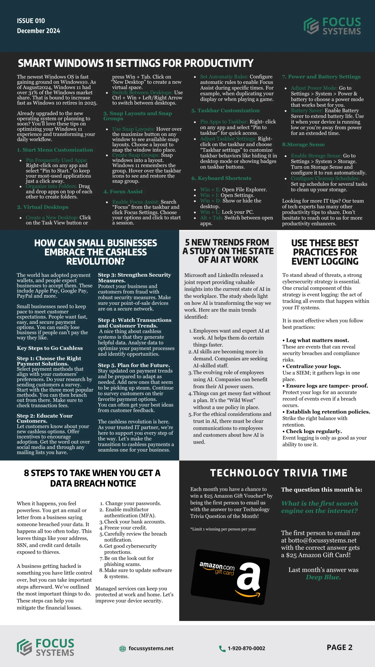 Dec Newsletter, 2