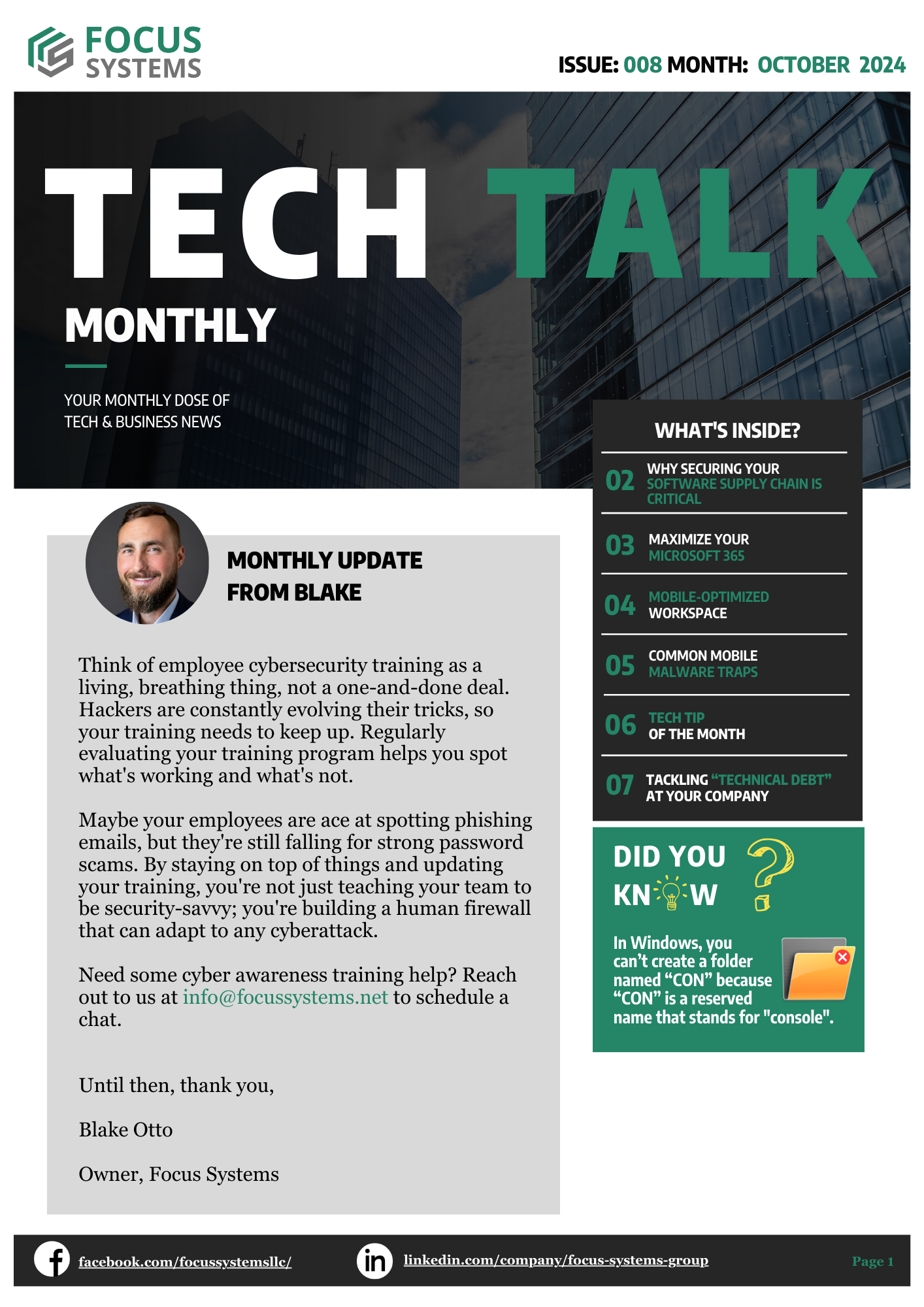 Tech Talk, 1